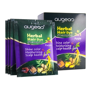 Shampoo colorant capillaire violette en sachet de 30 ml, à base de plantes, petit format, faible MOQ - Product Image 1