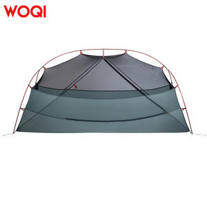 Tente de camping légère Woqi pour 2-3 personnes, ultralégère, imperméable, en polyester gris, résistante à l'eau 3000MM - Product Image 2