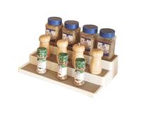 Étagère à épices en plastique PP à 3 niveaux, étagère de rangement à assaisonnement multi-niveaux pour la maison, la cuisine et les solutions de rangement à domicile