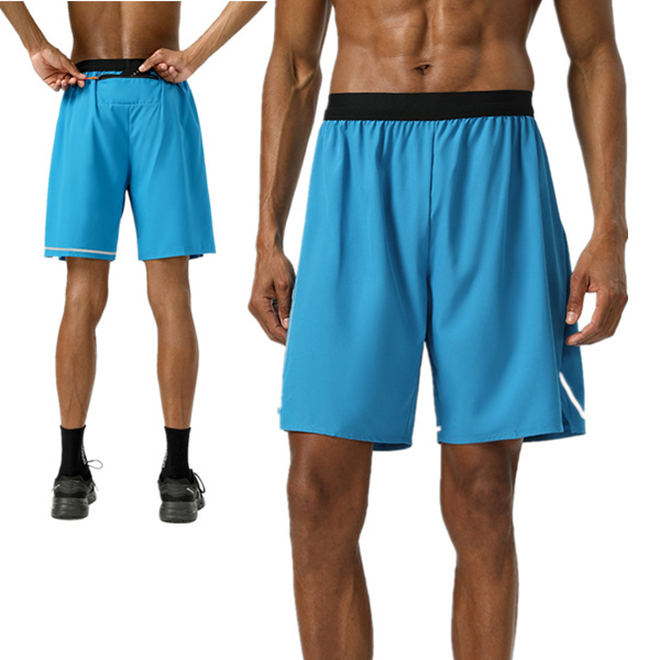 Breathable Loose Plus Size Summer Polyester Spandex Five-Quatar Shorts Fitness Running Four-sided Elastic Sports Men's Shorts