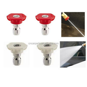 Ultra yüksek basınçlı temizleyici paslanmaz çelik 2 IN 1 meme kafa araba yıkama 1/4 hızlı fiş su tabancası 5 renk memeleri - Product Image 6