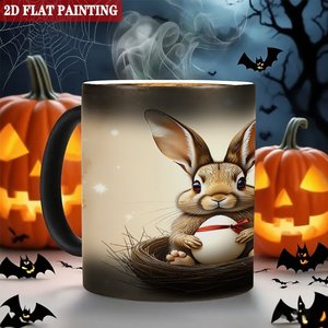 Mug vierge 11oz en céramique noire givrée, tasse magique activée par la chaleur pour les amateurs de bricolage - Product Image 6