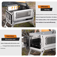 Poêle de camping léger et détachable en acier inoxydable pour l'extérieur, multifonctionnel, 10L, pliable, design modulable