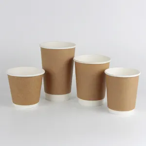 8oz/10oz/12 oz/16oz Papier kaffeetasse Biologisch abbaubare Takeout-Tassen