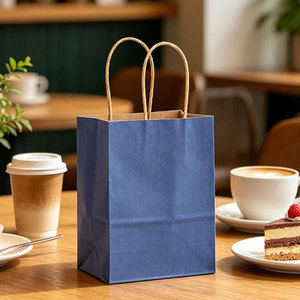 Custom Kraft Eco-Friendly Disposable Biodegradable Take Away Food Paper <b>Bags</b> for Restaurants Bar Western Food Carryout - Product Image 1