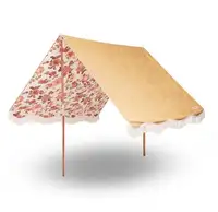 جديد الفاخرة تصميم Customied قسط خيمة Palsley خليج عصا خشبية في الهواء الطلق مع هامش الشرابة شاطئ الظل الخيام