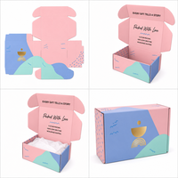 Boîte cadeau personnalisée imprimée, boîte pliable pour envoi postal, impression géométrique en couleur, avec logo personnalisé, vente en gros, directement de l'usine, OEM
