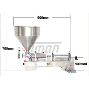 Trémie semi-automatique pour machine de remplissage et de scellage avec buse en plastique, pour boissons, cosmétiques et pâtes de tomate épaisses - Product Image 4