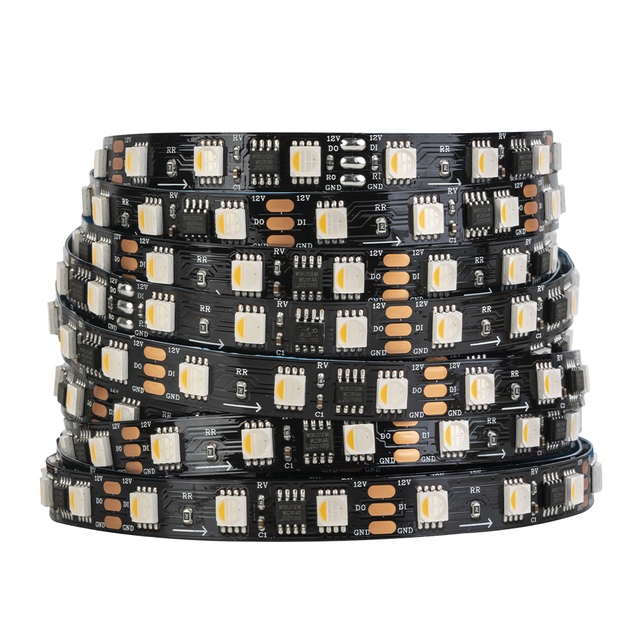 DC12V 24V WS2814 RGBW SMD5050 4 in 1 Led Strip Similar SK6812 RGBWW RGBCW Addressable Digital Led Pixel Strip