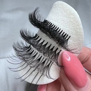 Pesta Als Individuelles Logo Flauschige Weiche Luxus Wimpernverlängerungen Korea PBT-Faser 12 Reihen Einfach-Fächer-Wimperntrays Großhandel - Product Image 2