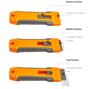 أداة مكشط شفرة حلاقة مع عشر شفرات تنظيف موقد طلاء فرن علوي مكشط حلاقة زجاجية - Product Image 3