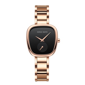 Reloj de cuarzo para mujer, nuevo, OEM ODM, con esfera tonneau, diseño moderno, color oro rosa, con subesfera para las segundos, informal, resistente al agua. - Product Image 3