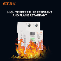 Dispositif de protection différentielle ETEK RCCB 2P 40A 10KA 30mA Type A, disjoncteur différentiel à courant résiduel 2 pôles Type A EKL6-100H RCD en stock