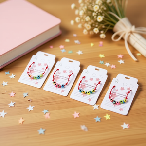 Braccialetti con ciondoli a forma di occhi colorati del Festival delle Sette Stelle, set da 12 pezzi, fatti a mano in acciaio inossidabile, per donne e ragazze - Product Image 2