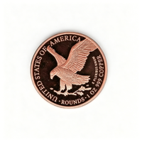 Pièces de monnaie américaines en cuivre pur .999 de 1 oz, styles populaires en relief 3D personnalisés, pièces de monnaie en cuivre 999 de 1 oz