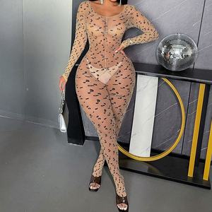 Jumpsuit Seksi Motif Kulit Leopard, Pakaian Dalam Seksi, Bodystocking Seksi, Perspektif Imut dan Penuh Gairah - Product Image 2