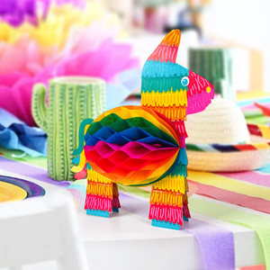 Decoración de Mesa con Forma de Panal de Abeja Colorida, Artículos para Fiestas, Piñata de Papel, Decoración de Panal de Abeja para Mesa - Product Image 1