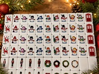 Jeu de tuiles de mahjong de luxe en acrylique, 160 pièces, thème Noël américain chinoiserie, Joyeux Noël, pour soirée de jeu en famille moderne