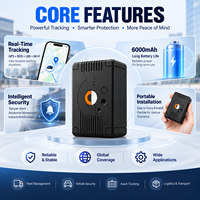 Traceur GPS Q7Pro-B 4G LTE pour véhicules avec alerte de manométrie, alarme de mouvement, longue autonomie de la batterie et couverture mondiale