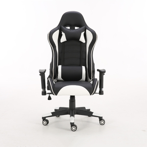 Vente en gros Chaise d'ordinateur ergonomique à mécanisme papillon Chaise de jeu de course en cuir PU blanc - Product Image 2