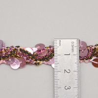 Garniture en dentelle de bordure de paillettes au crochet de haute qualité garniture colorée métallique pour vêtements