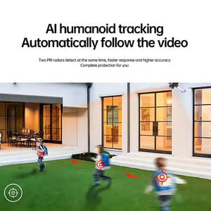 Luces LED integradas Farola solar de tres lentes con alarma de detección móvil Cámara CCTV de seguridad remota Control de teléfono móvil - Product Image 4