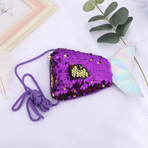Glittering Mermaid Coda Della Borsa Della Moneta Della Coda Della Sirena di Paillettes Crossbody Raccoglitore Della Moneta Borse per I Bambini Poco Ragazze Del Partito <span class=keywords><strong>Regali</strong></span> Di Compleanno - Product Image 4