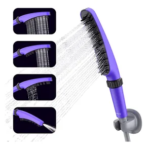 Accessoire de <span class=keywords><strong>douche</strong></span> pour chien, brosse de bain pour chien à 4 réglages pour le lavage, le récurage, le massage et le toilettage des chiens - Product Image 1