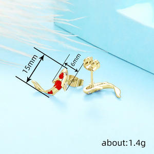 แหวนปลาคาร์ฟทองคำขาวเคลือบเงา รูปทรงสัตว์น่ารัก เหมาะสำหรับทุกเพศ ใส่ได้ทุกวัน เป็นของขวัญ เครื่องประดับ - Product Image 6