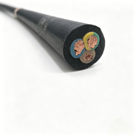 Câble de pompe submersible étanche JHS durable, 3 conducteurs en cuivre pur, fil d'alimentation flexible, irrigation de puits profonds, gaine en caoutchouc