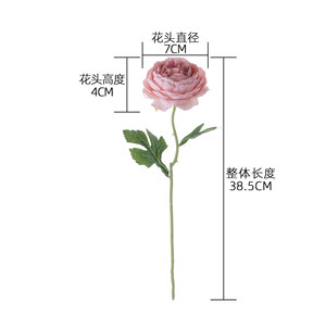 ดอกกุหลาบประดิษฐ์ ก้านเดี่ยว สีชมพู ฟ้า เขียว ม่วง แชมเปญ สำหรับตกแต่งงานแต่งงาน ตกแต่งบ้าน ช่อดอกไม้ - Product Image 4