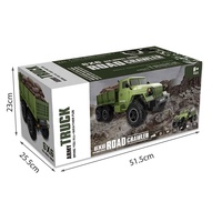 Véhicule radiocommandé 2.4G 1:12 anti-interférence, camion militaire RC tout-terrain 6 roues motrices