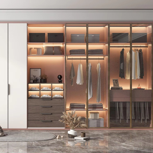 Best Selling Factory Supply Lacquer Solid Wood Melamine Walk-In <strong>Clothes</strong> Closet <strong>Shelves</strong> - Product Image 1