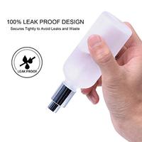 Flacon pulvérisateur vide en verre dépoli 3,4 oz, atomiseur de parfum à brume fine, anti-déversement, pour nettoyant visage et collyre
