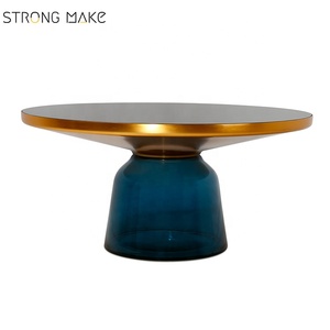 Modern Luxury End <strong>Table</strong> Transparent <strong>Round</strong> Tempered <strong>Glass</strong> Sofa Side Service <strong>Table</strong> <strong>Small</strong> Bell Coffee <strong>Table</strong> - Product Image 6