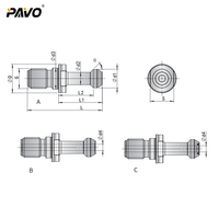 Porte-outil PAVO pour usine du Zhejiang, compatible avec les outils coniques BT30/40/50, accessoires pour machines de fraisage et tours CNC, en acier
