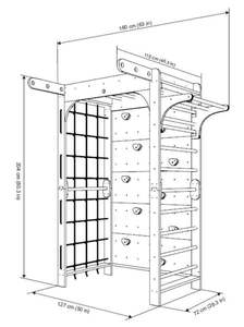 Struttura per Arrampicata Indoor Montessori per Bambini, Multifunzionale 9 in 1 in Legno, Palestra per Bambini con Scala Svedese - Product Image 4
