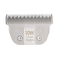 Shernbao Large A5 # 10 Lames de tondeuse en céramique 440C en acier inoxydable pour toilettage des animaux, lames de rechange pour tondeuses à poils de chiens et de chats