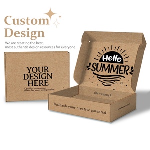 Customized Good Price Black Logo Printed Garment Cardboard Kraft Paper <b>Packing</b> <b>Box</b> Mailer - Product Image 1