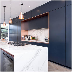 Bespoke — armoire de cuisine simple murale, noir mat, de <span class=keywords><strong>grande</strong></span> capacité, design moderne, couleur bleu, noir mat, avec <span class=keywords><strong>grande</strong></span> island - Product Image 2