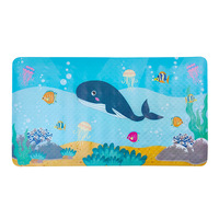 Tapis de salle de bain antidérapant pour enfants, design cartoon, PVC, 70x40cm, avec ventouses, lavable