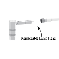 Lampe LED UV pratique pour extensions de cils, avec tête remplaçable, sur pied, pour studio de cils
