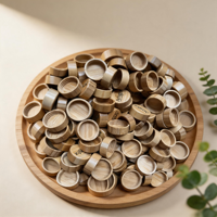 Bocaux écologiques réutilisables en bambou pour sels de bain et assaisonnements avec couvercle – Idéal pour salle de bain, cuisine et épices