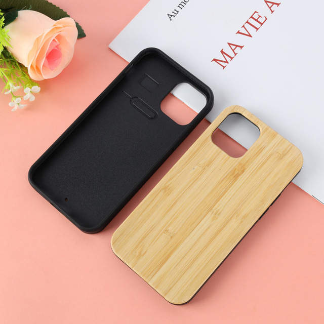 Bulk Bamboo Mobile Phone Cases Covers for iPhone 17 Mobile Phone Case Wood Blank Wooden Cover for iPhone 15 16 Pro Max