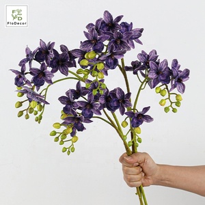 Orchidea Artificiale di Qualità Superiore con 10 Teste e 2 Rami, Fiore delle Mille Isole 60cm, Effetto Realistico per Decorazioni Casa e Matrimonio, Cymbidium - Product Image 6