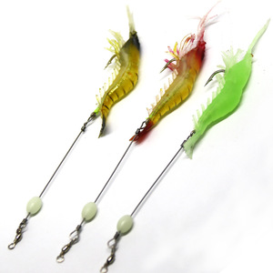 Señuelo de camarón suave de alta simulación, 95mm, 6g, con gancho para pesca en agua dulce, cebo biónico, pesca nocturna, luminoso - Product Image 1