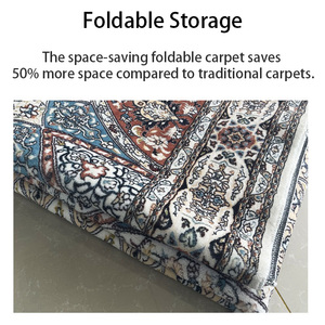 Tappeto Persiano per Soggiorno, Base Spessa Lavata, Tappeto in Finto Cashmere, Stile Bohémien Vintage - Product Image 3