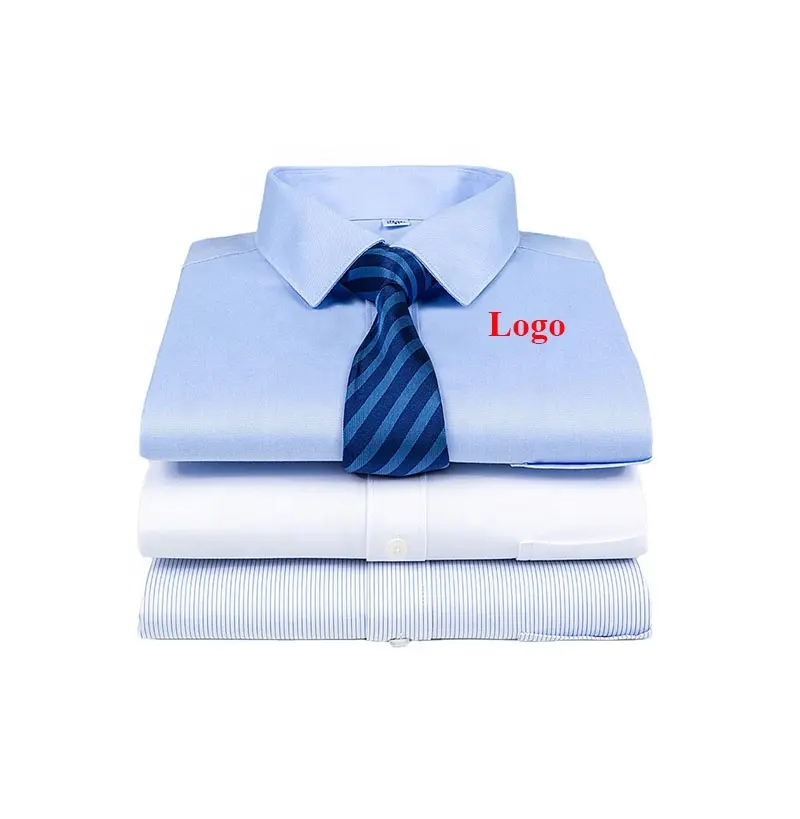 Manufacturing Professional White Stripped Colors Men's Formal Dress Blouse Tops 100% Cotton Office Male Business Shirts For Men