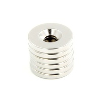 Personnalisé Forte Permanent N52 Néodyme Anneau Fraisé Aimants Ndfeb Disque Rond Donut Aimant Trou