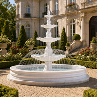 Fontaine en pierre classique européenne sculptée à la main, à 4 niveaux, pour la décoration extérieure des villas et jardins
